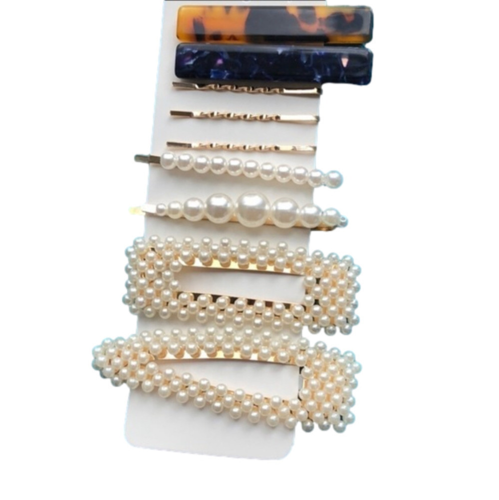 Hair Barrettes Pearl Tortoise Large NEW
